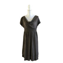 Liz Lange Women&#39;s Comfortable Maternity Dress Size L Large Brown Elastic... - $18.34