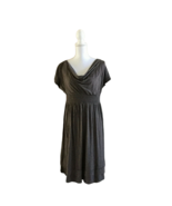 Liz Lange Women&#39;s Comfortable Maternity Dress Size L Large Brown Elastic... - $25.30 CAD
