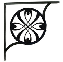Wall Shelf Bracket Pair Of 2 Ribbon Pattern Wrought Iron 7.25&quot; L Crafting Accent - £34.02 GBP