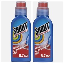 2 Shout Advanced Ultra Concentrated Gel Stain Remover Scrubber Brush 8.7 Oz - £27.64 GBP