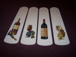 CUSTOM DESIGNED HANDCRAFTED Wine Bottle Grapes &amp; Glasses Elegant Ceiling Fan - £95.21 GBP