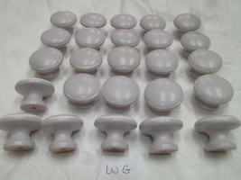TWENTY-FIVE (25) WEATHERED MAPLE FINISHED KNOBS VARIOUS COLORS 1 1/8&quot; X ... - £16.70 GBP