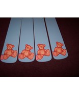 CUSTOM BABY BLUE TEDDY BEAR CEILING FAN FOR NURSERY ROOM - £95.15 GBP