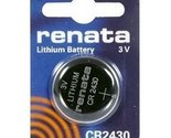 Renata CR2430 3V Lithium Coin Batteries (5 Pack) - £7.41 GBP