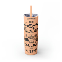 Personalized Skinny Tumbler 20oz with Straw | Perfect for Hot and Cold D... - £32.11 GBP