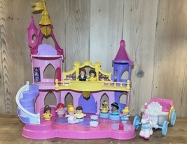 EUC Little People Musical Dancing Palace Disney Castle Princess Carriage - £54.85 GBP
