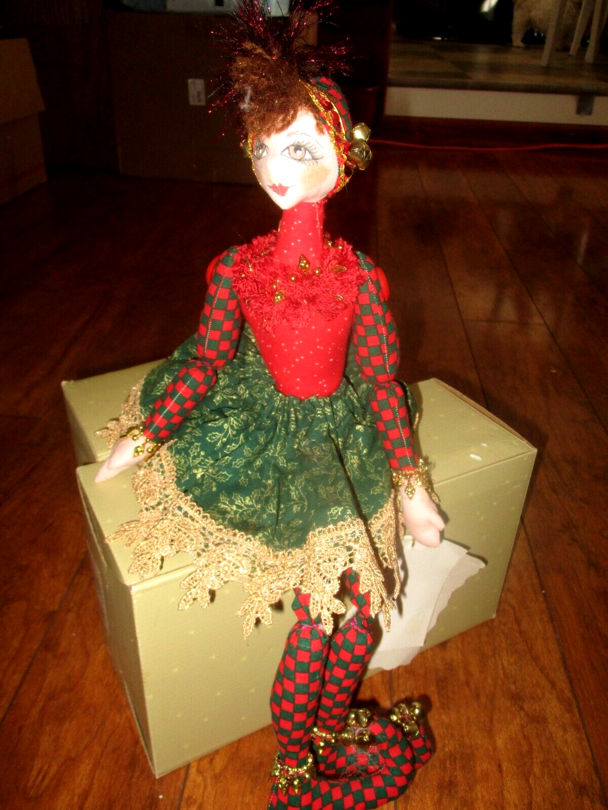 Primary image for OOAK One of a Kind Soft Sculpture Gallery Emily the Elf 17" Doll Tagged