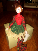 OOAK One of a Kind Soft Sculpture Gallery Emily the Elf 17&quot; Doll Tagged - £27.63 GBP