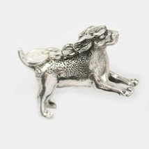 Beagle Puppy Dog Charm 3 Dimensional Solid Sterling Silver - £37.38 GBP