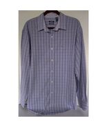 Mens Izod Checker Long Sleeve Collar Purple Shirt Sz, XL/16 - $21.78