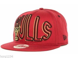 Chicago Bulls New Era 9FIFTY Double NBA Basketball Team Red Snapback Hat - £17.88 GBP
