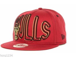 Chicago Bulls New Era 9FIFTY Double NBA Basketball Team Red Snapback Hat - £18.34 GBP