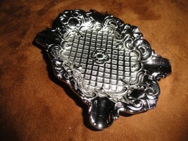 Fancy Nickel Chrome Brass Ashtray image 6
