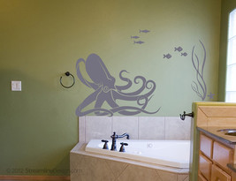 Octopus and Fish Underwater Scene - Wall Art - $18.95