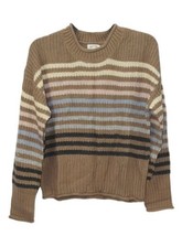 Hippie Rose Juniors Striped Crewneck Sweater, X-Small, Portobella Combo - £23.29 GBP