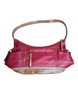 The Sak Kendra Red Brown Gold Leather Bohemian Hobo Shoulder Bag - $515.49 MXN