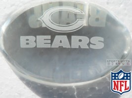 Chicago Bears Clear Crystal Football Etched Great NFL Football Gift New - £19.66 GBP