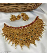 Temple Allure Kundan Jewelry Traditional Bridal South Jewelry Set e - £10.99 GBP