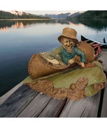 Tom Clark Gnome Walt 1985 #66 Canoe Fisherman Figurine Statue Decor Resin - €29,77 EUR