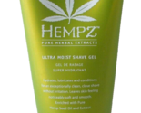 Mens Ultra Moist Shave Gel Herbal Extracts HEMPZ SUPRE 5 oz - £10.24 GBP
