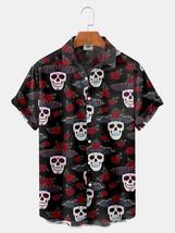 Mexican skulls Calavera sombrero red roses Halloween Dias de los Muertos shirt - £19.75 GBP