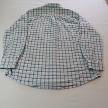 Chaps Men's Red & Black Cotton Check Button-Down Collar Shirt Long Sleeve Size M image 2