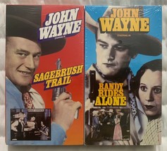 John Wayne In Sagebrush Trail &amp; Randy Rides Alone (VHS) New Sealed Free Shipping - £7.19 GBP