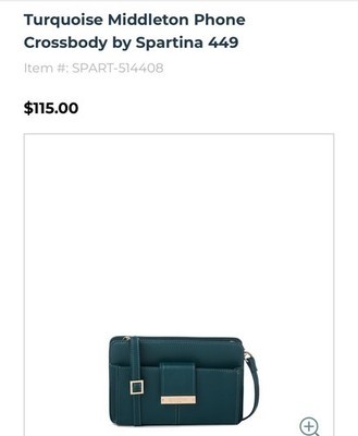 Spartina 449 Turquoise Middleton Slim Crossbody - $29.70