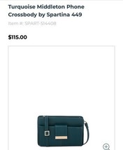 Spartina 449 Turquoise Middleton Slim Crossbody - $29.70