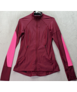 Victoria&#39;s Secret Activewear Jacket Women Small Red Pink Oversized Logo ... - $18.29
