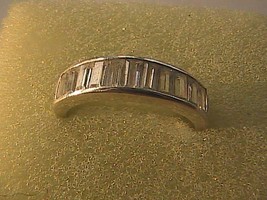Vintage Sterling Silver 1.0 ctw White CZ Band Ring 4.0 grams - £12.02 GBP