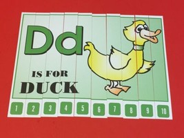 Letter D Duck - Number Sequencing Puzzle, numbers 1-10 Laminated - $5.57