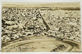 RPPC San Fransisco The Loop on Twin Peaks Road Bird&#39;s Eye View Postcard I12 - £7.12 GBP