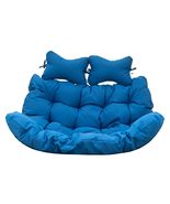 LeisureMod Modern Upholstered 2 Person Hanging Egg Swing Cushion with He... - $251.98 CAD