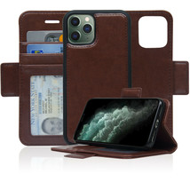 Detachable Magnetic Wallet Case for iPhone 11 Pro [5.8 inch] -  Dark Brown - £15.40 GBP