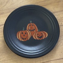 Fiesta Happy Pumpkin Trio Luncheon Plate 9” Foundry Black Homer Laughlin - £27.68 GBP