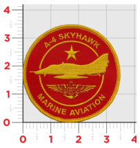 MARINE CORPS A-4 SKYHAWK MILITARY AVIATION EMBROIDERED HOOK &amp; LOOP PATCH - £31.28 GBP
