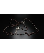 Vintage Brown Plastic Bead Silver Rosary - £10.87 GBP