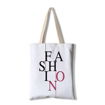 Fashion Makeup Beauty Theme Women Handbag Letter Words Print Casual Canvas Shoul - £16.02 GBP