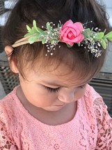 Baby headband, baby flower crown, toddler flower crown, newborn headband, toddle - £7.04 GBP