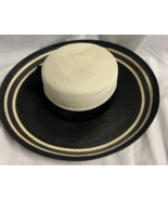 Vintage Women’s Patrice 22 Hat Black Ivory - £10.13 GBP