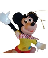 Vintage Disney Ornament Mickey Mouse Christmas Flocked Plastic Sears 70&#39;s - $8.86