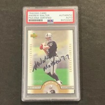2005 Upper Deck #112 Andrew Walter AUTO card PSA Raiders Signed - £39.95 GBP