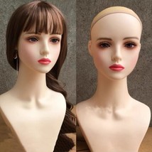 Realistic Female Mannequin Head for Wig Display Model for Earrings Necklace - £69.16 GBP