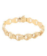 14K GOLD Vintage Bracelet Floral Cutout Repeated Pattern Linked  GBR091 - $1,842.03 CAD