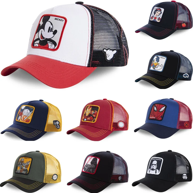 High Quality Disney Brand Anime Cartoon Snapback Cotton Baseball Cap Men Women - £12.78 GBP