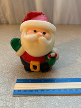 Vintage Santa Figure Christmas Candle-Holiday Decor 4”x4.5” Wax-Festive ... - $7.92