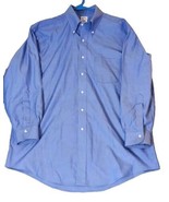 BROOKS BROTHERS Long Sleeve Blue Dress Shirt Oxford Non-Iron 16.5-32 Cla... - $34.19 CAD