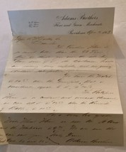 1869 Handwritten Letterhead George John Adams Brothers Flour Grain Provi... - $67.01