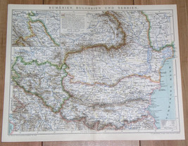 1900 Original Antique Map Of Eastern Rumelia Turkey Bulgaria Romania Serbia - £19.88 GBP